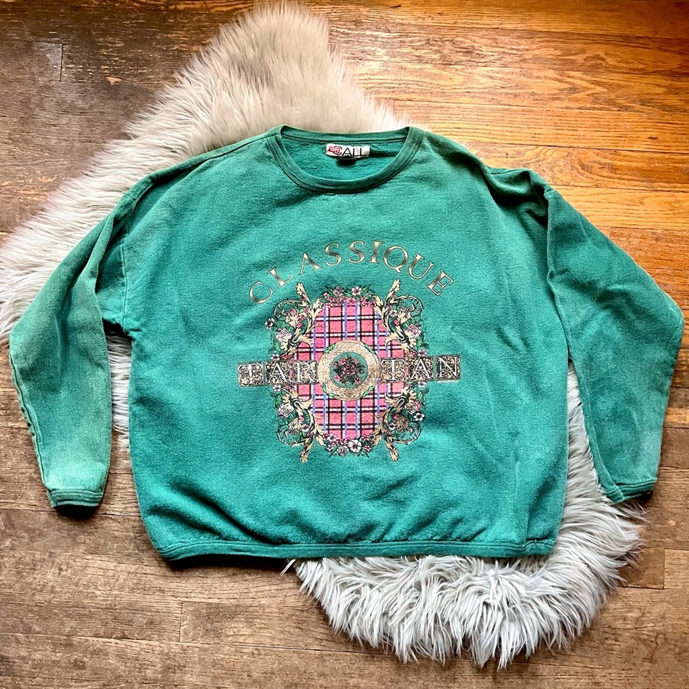 90s Tartan Crewneck